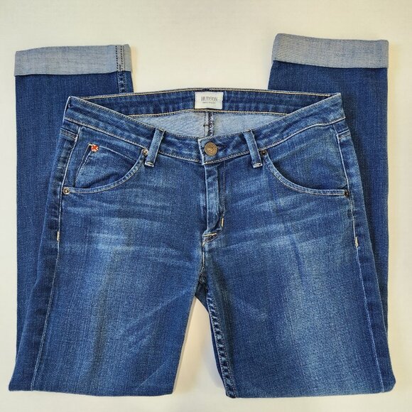 Hudson Jeans Bacara Cuffed Womens 28 Van Wash Low Rise Flap Pockets USA Made - Picture 9 of 10